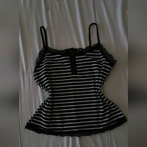 Black and White Striped Tank Top